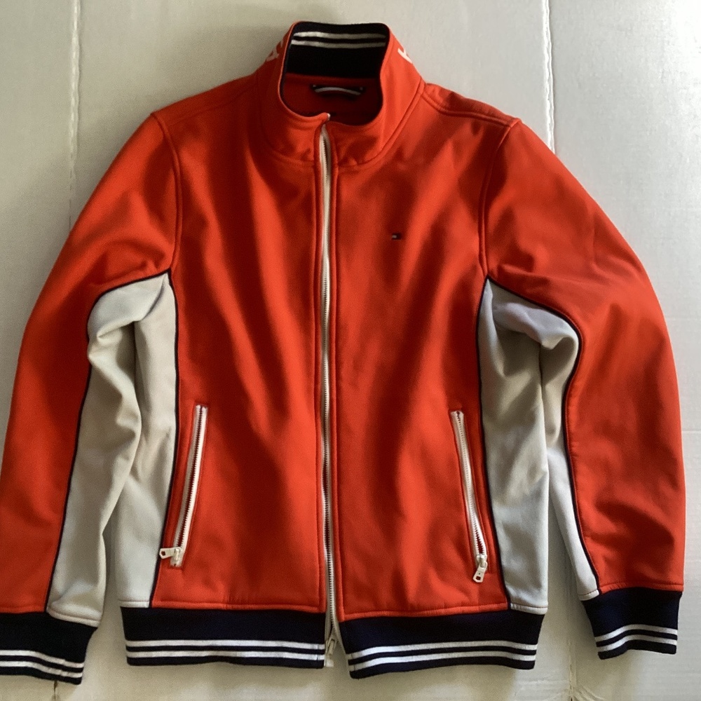 Tommy Hilfiger orange beige jacket men size S use